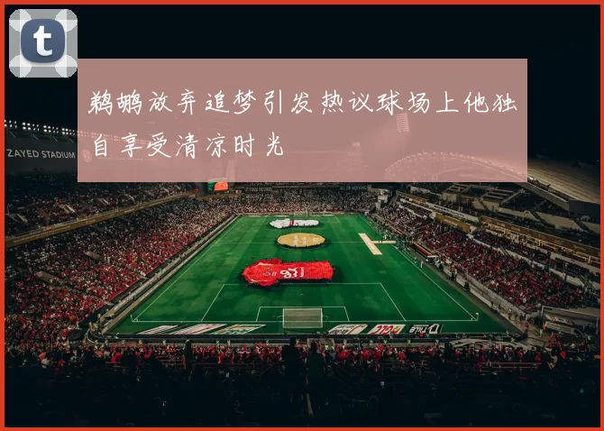 鹈鹕放弃追梦引发热议球场上他独自享受清凉时光